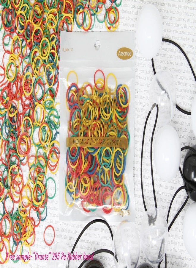 كوكو - بريموم، 8 قطع من ربطات الشعر الكروية الكبيرة جدًا. ربطات شعر مطاطية 32 مم، حاملات ذيل حصان كروية. إكسسوارات مطاطية ملونة للأطفال والفتيات والنساء من جميع الأعمار (أسود، أبيض، شفاف). - Image 3